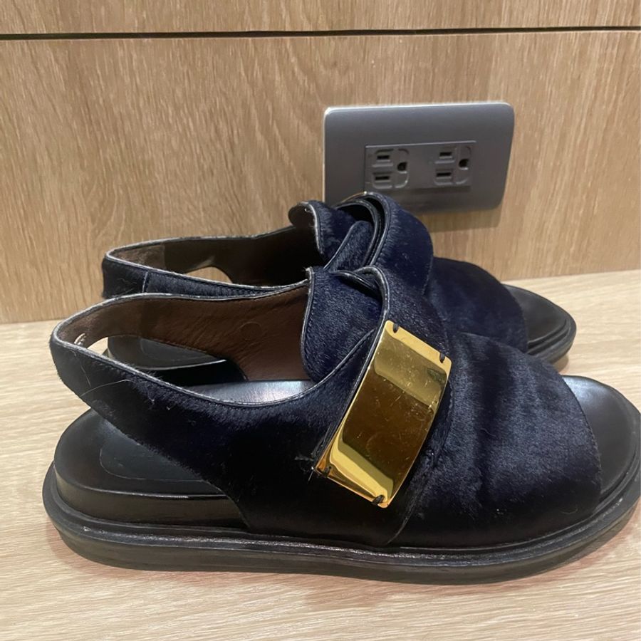 Marni深藍色涼鞋-1