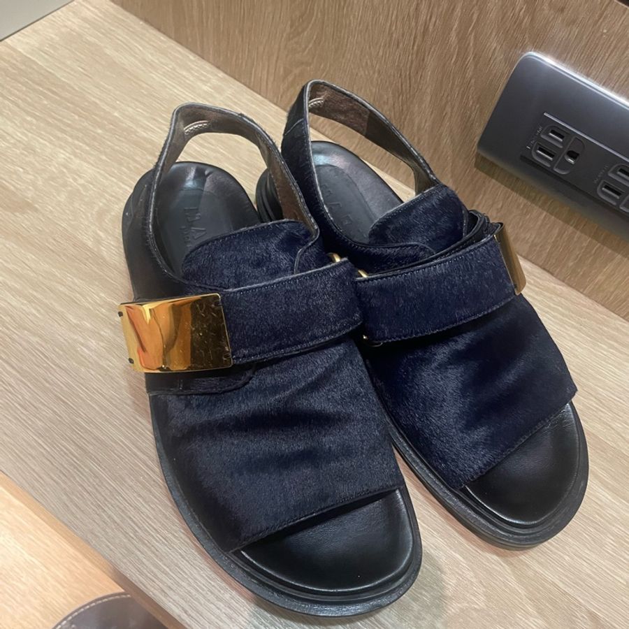 Marni深藍色涼鞋-2
