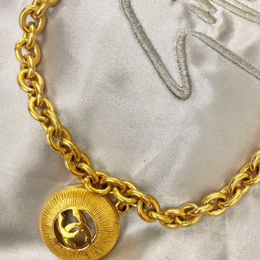 香奈兒 CHANEL VINTAGE 18K 老香 小香 項鍊 穿搭 CHANELVINTAGE 二手 GOLD-4