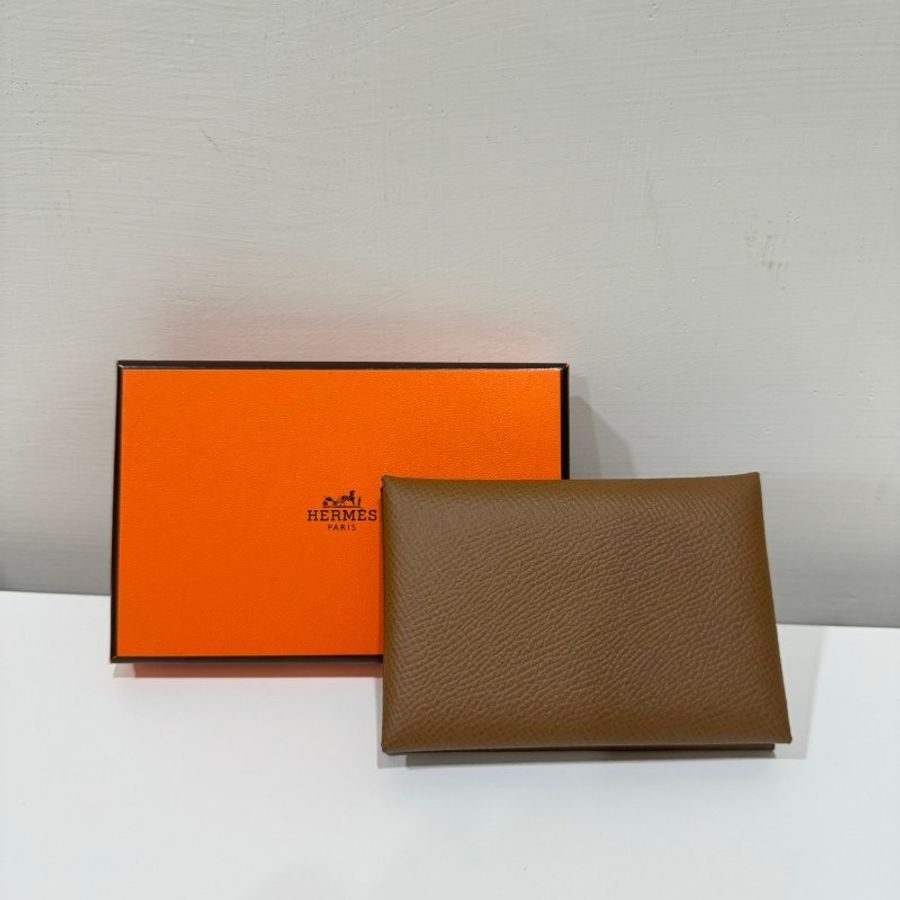 （降價） Hermès Calvi duo 雙色卡夾 零錢包-1