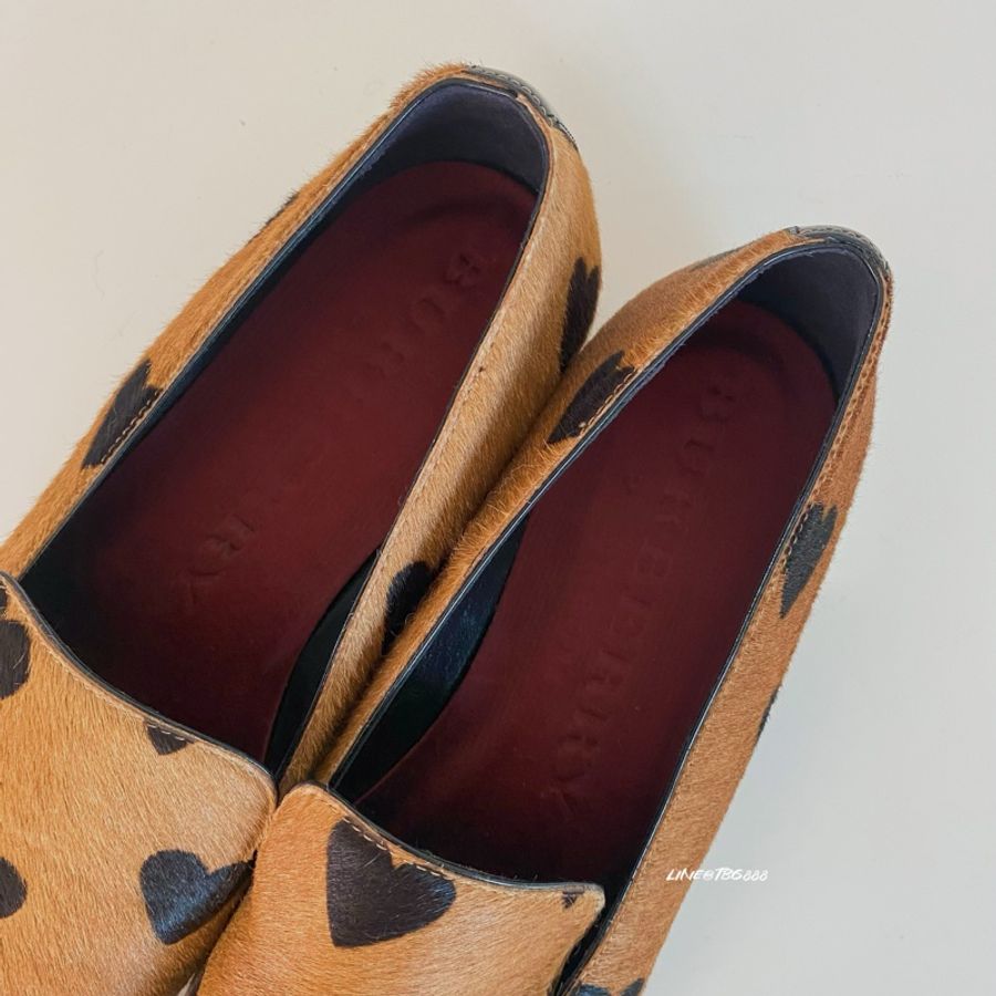 Burberry Brown Print Pony Hair Flats 平底鞋 娃娃鞋-3