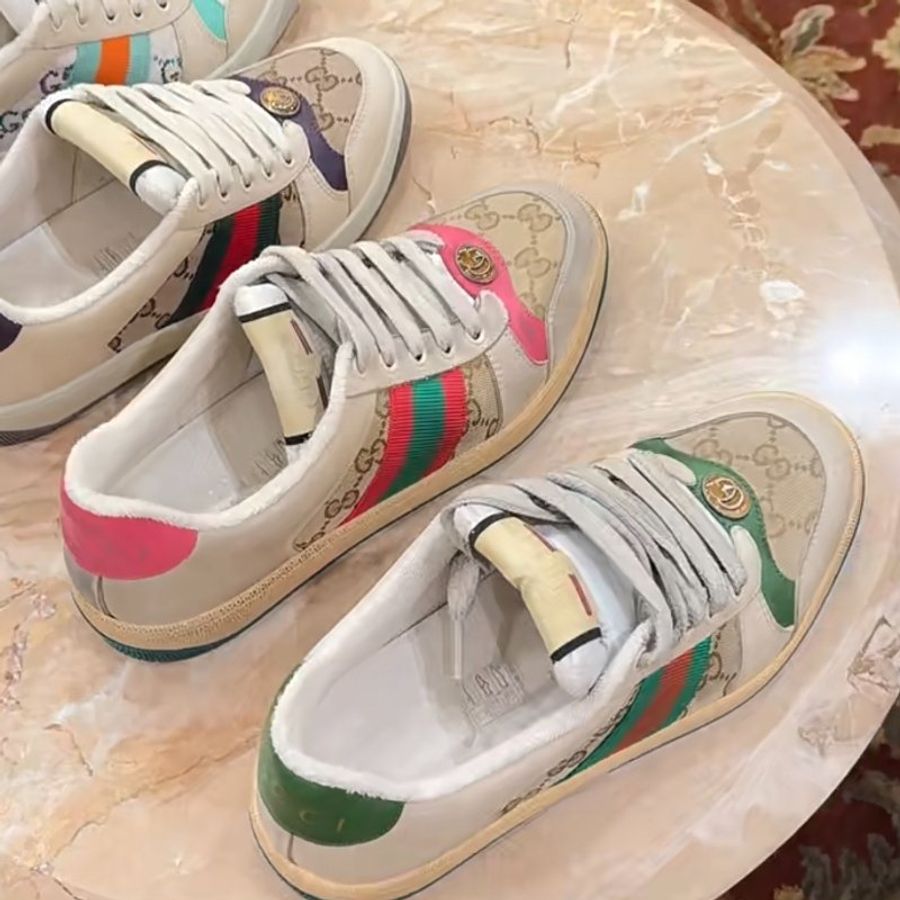 Gucci 女款 Screener GG 小髒鞋運動鞋 綠尾裝飾 IT 35/36/36.5/37/37.5/38-2