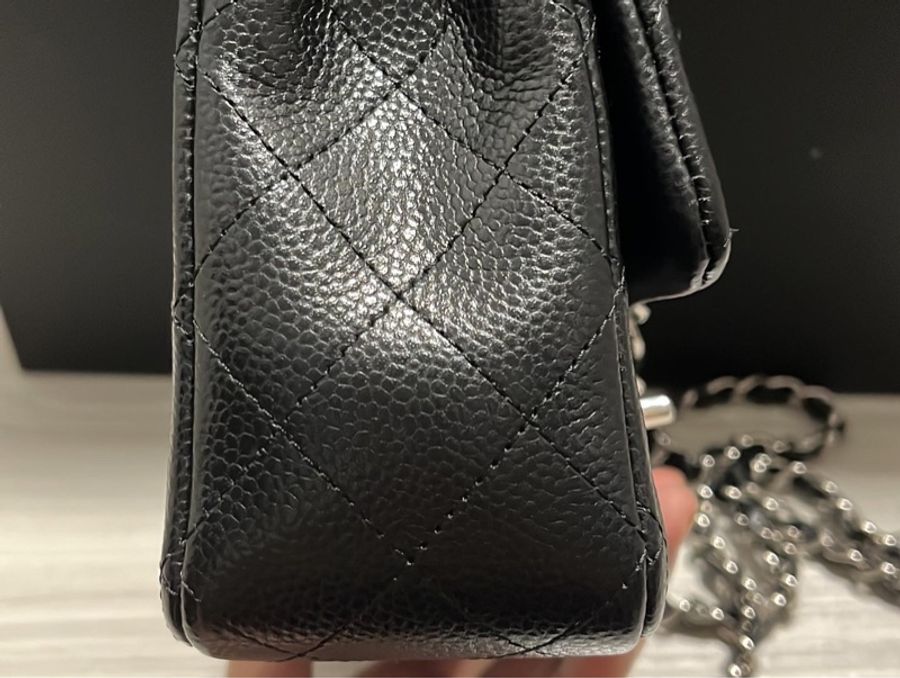 Chanel Caviar 20cm 大mini 銀扣-3