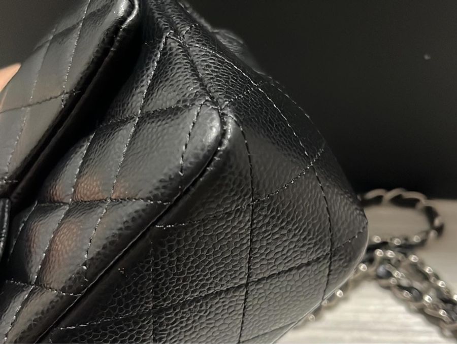 Chanel Caviar 20cm 大mini 銀扣-5