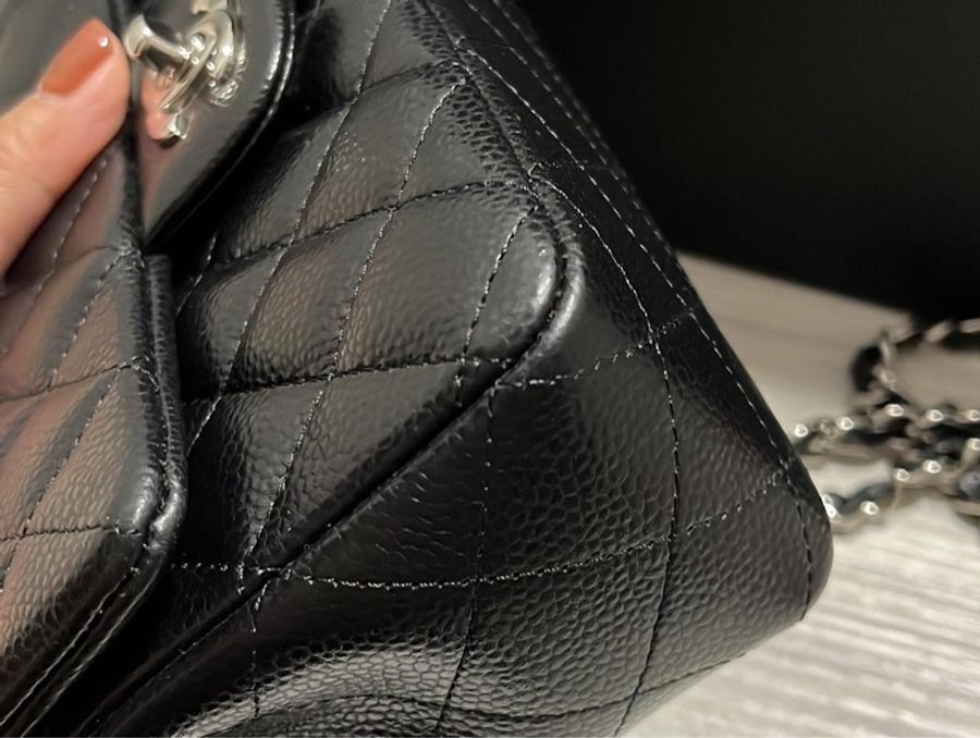 Chanel Caviar 20cm 大mini 銀扣-6