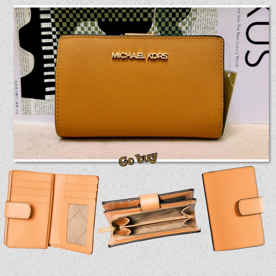 [MICHAEL KORS] 🆕MK 經典立體金字防刮紋真皮中夾 [美國正品 現貨在台]-7