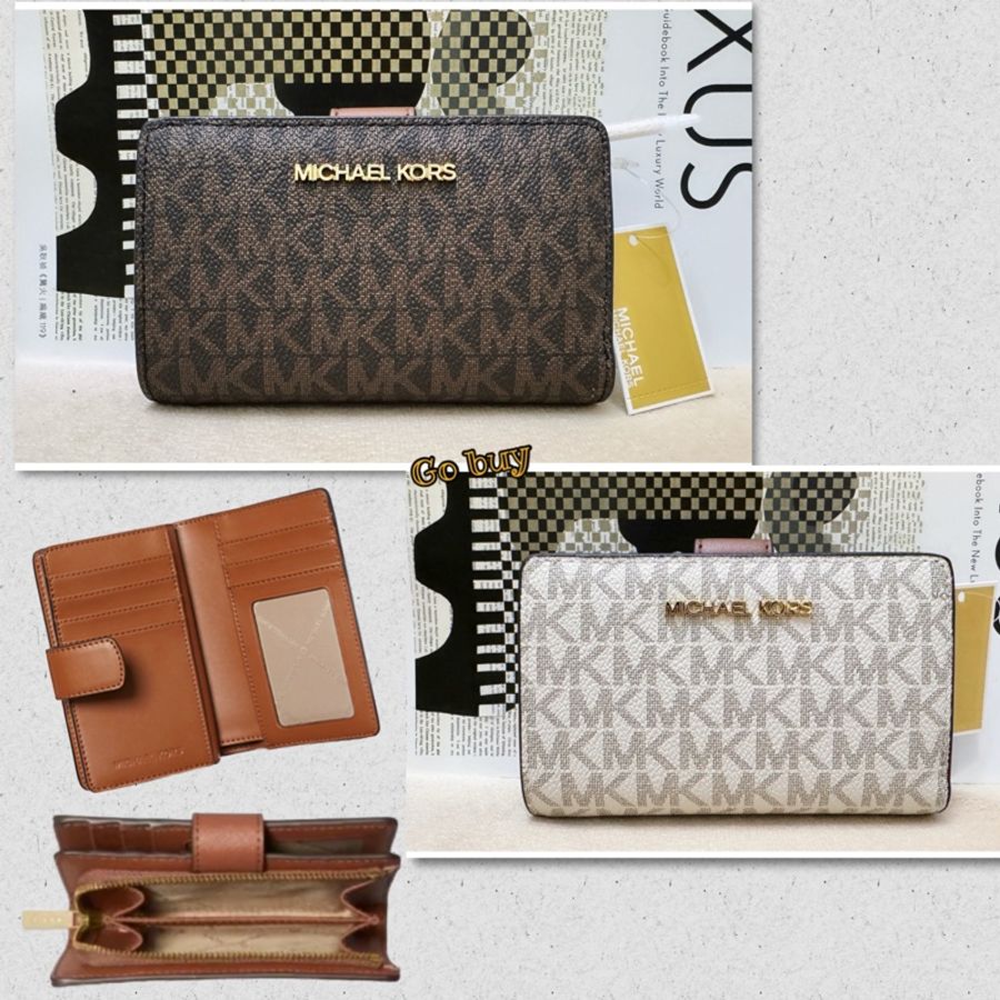 [MICHAEL KORS] 🆕MK 經典立體金字防刮紋真皮中夾 [美國正品 現貨在台]-8