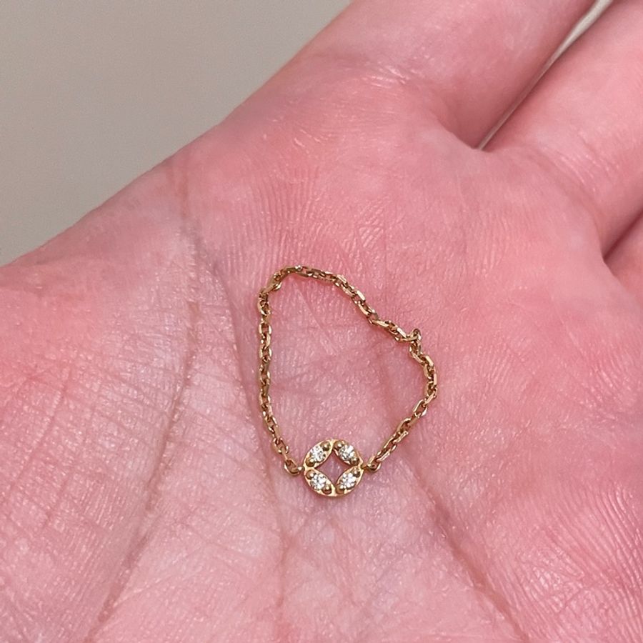 cocoshnik 10k金 鑽石鍊戒-2