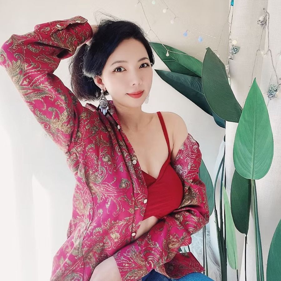 桃紫紅宮廷花紋圖騰 古著翻領純棉襯衫上衣 vintage Shirt-3