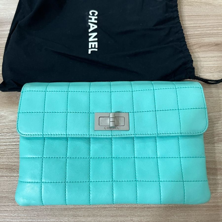❤️香奈兒Chanel 2.55 綠松石鏈條包 !少用出清‼️‼️-5