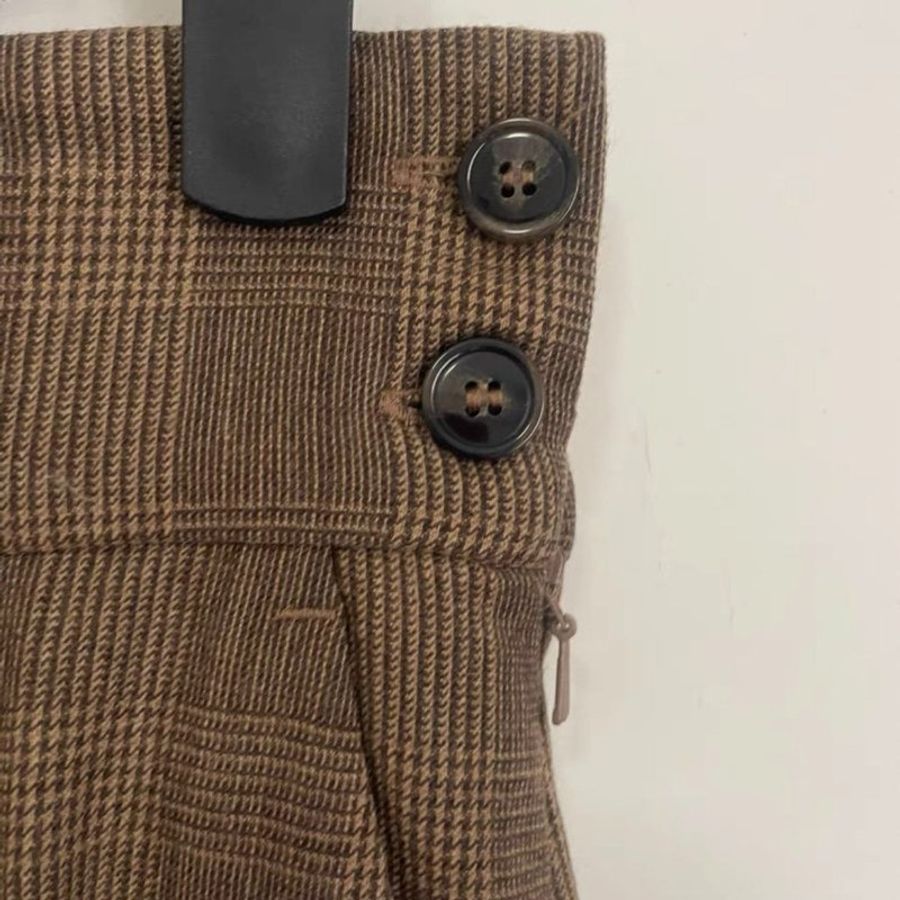 Maxmara Weekend 格子羊毛闊腿褲 秋冬款 全新僅試穿,腰圍32號,腰圍70以内可穿,褲長95-3