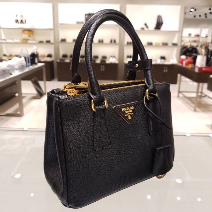 🌿春季限時降價🌿Prada 1BA906 Galleria Nano小巧型 Saffiano 包 黑色-3