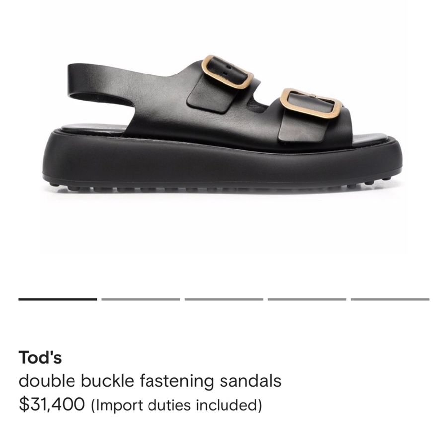 Tods buckle sandal 厚底涼鞋-7