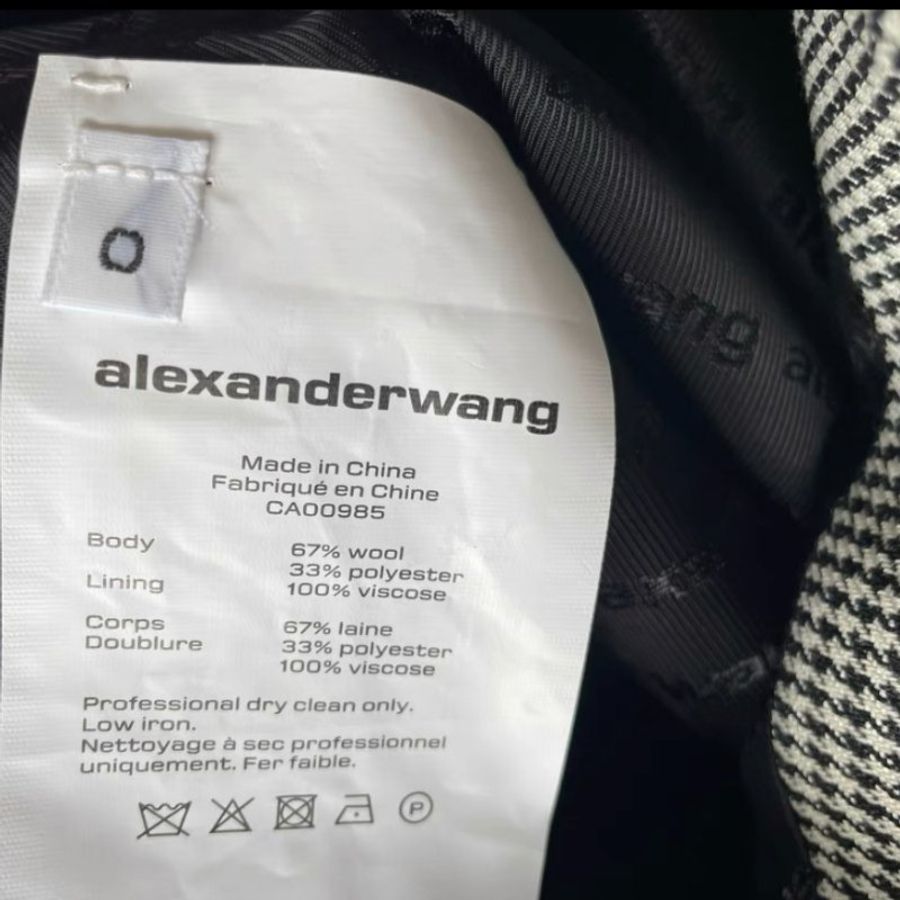 Alexander wang  千鳥格 短裙 全新有吊牌 0號，腰圍66，裙長43-1