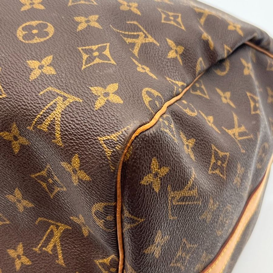 Louis Vuitton LV 老花字紋 55公分keepall 旅行袋/行李包/斜背包/手提包-3