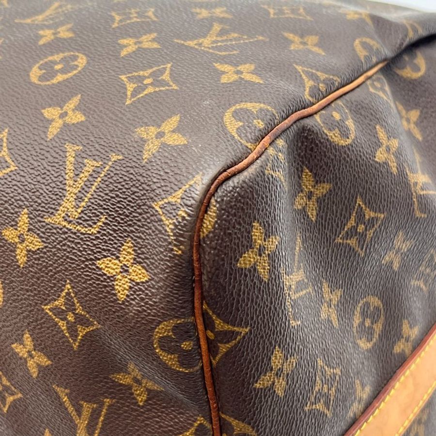 Louis Vuitton LV 老花字紋 55公分keepall 旅行袋/行李包/斜背包/手提包-5