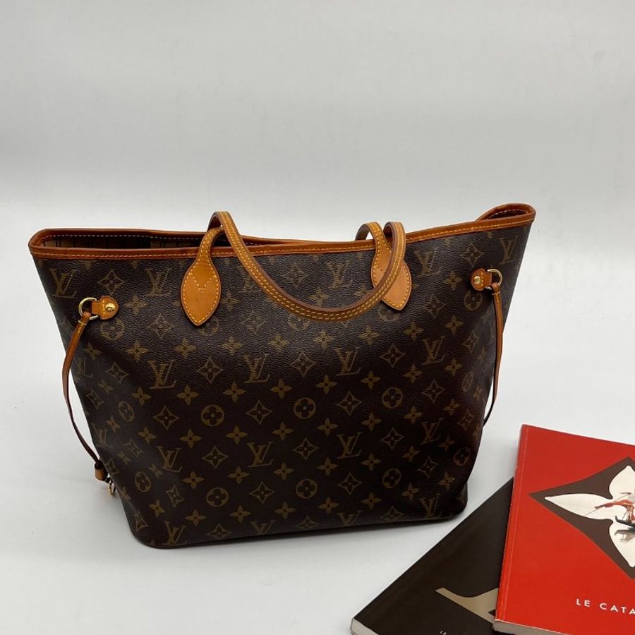 Louis Vuitton LV 字紋 NEVER FULL 中號肩背包/托特包/購物包-0