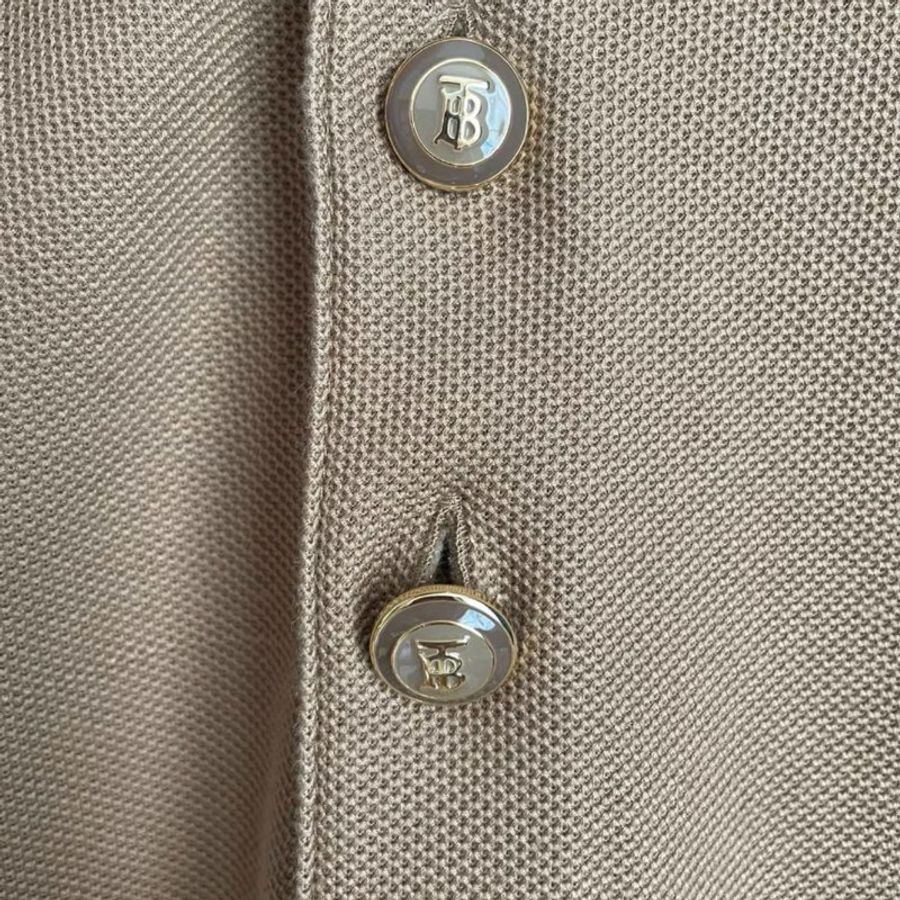 Burberry 駝色polo衫短袖 M號,胸圍106,衣長72-1