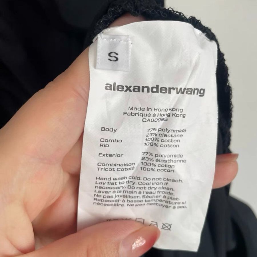 Alexander Wang 黑色短袖連身裙 全新僅試穿，S號，胸圍98以内，裙長88-3