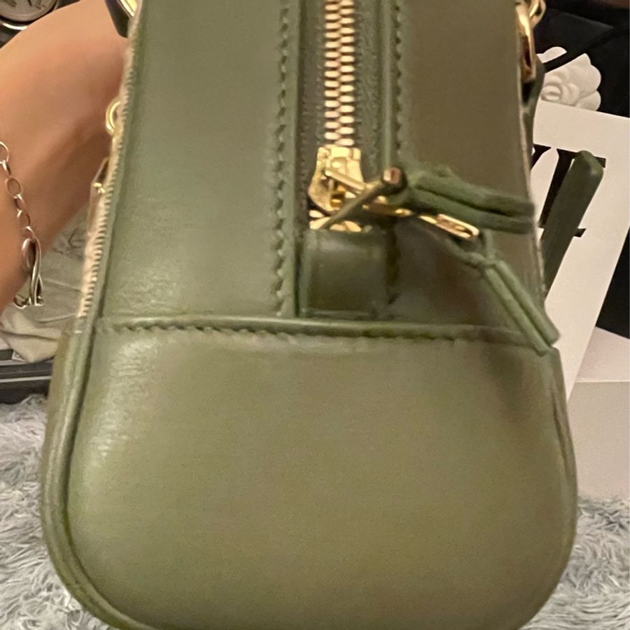 LOEWE Amazona 16 Square Bag 緹花酪梨綠（9.9新）-3