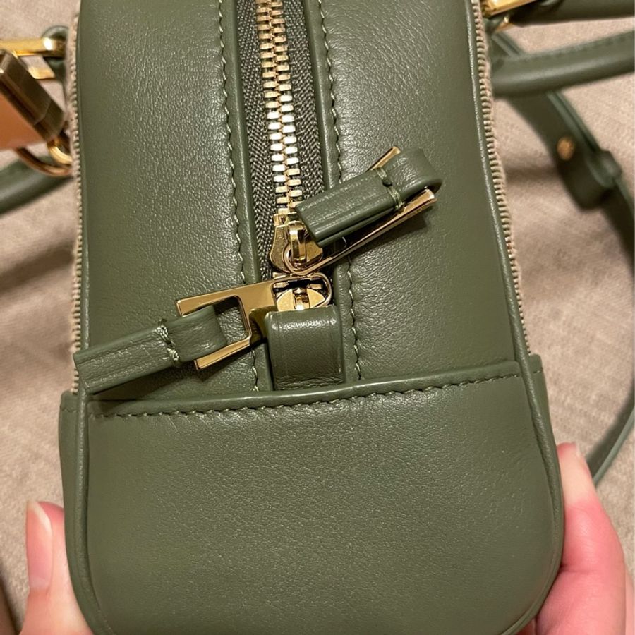 LOEWE Amazona 16 Square Bag 緹花酪梨綠（9.9新）-5