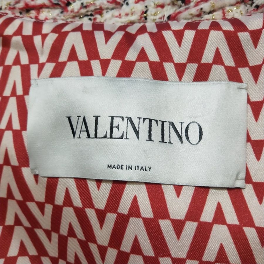 Valentino 羊毛混紡亮片拼色長袖外套36碼-3
