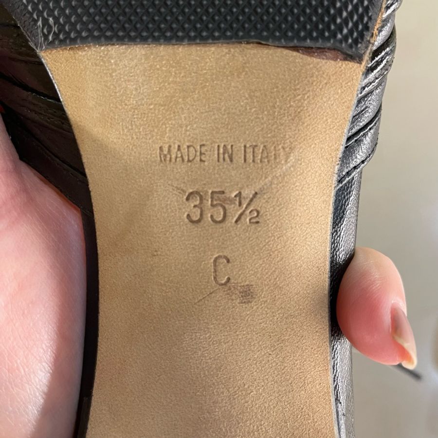 (已售出)Chanel高跟鞋35.5C細跟T字繫帶-8