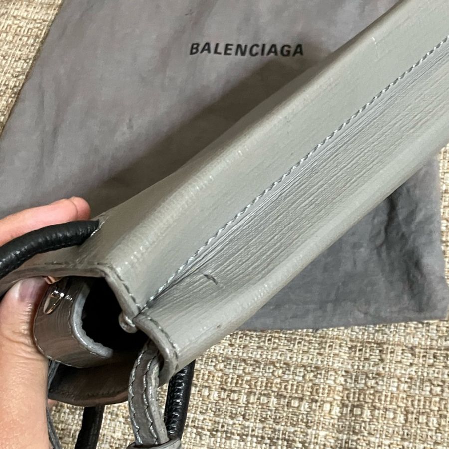巴黎世家 BALENCIAGA 紙袋包 灰色-10