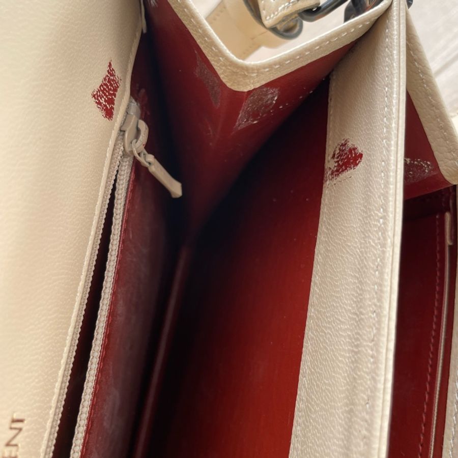 YSL vintage 蜥蜴皮肩背包-10