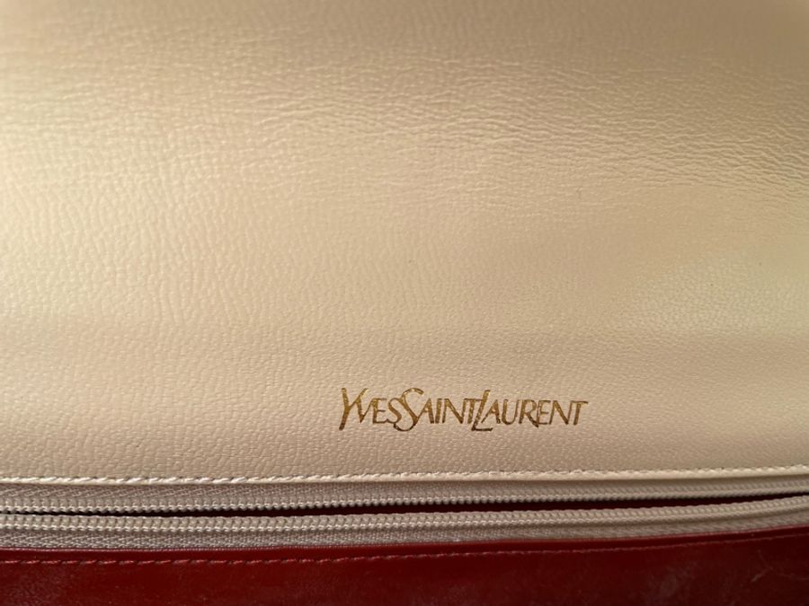 YSL vintage 蜥蜴皮肩背包-12