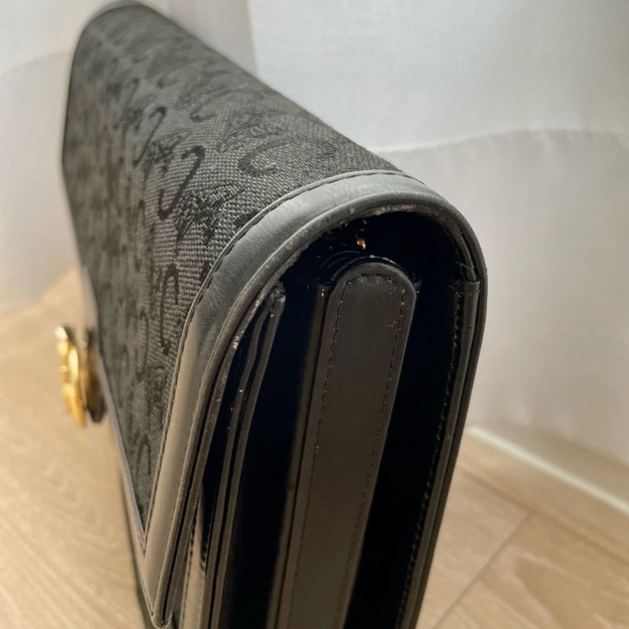 Celine 馬車老花金釦側背包-3