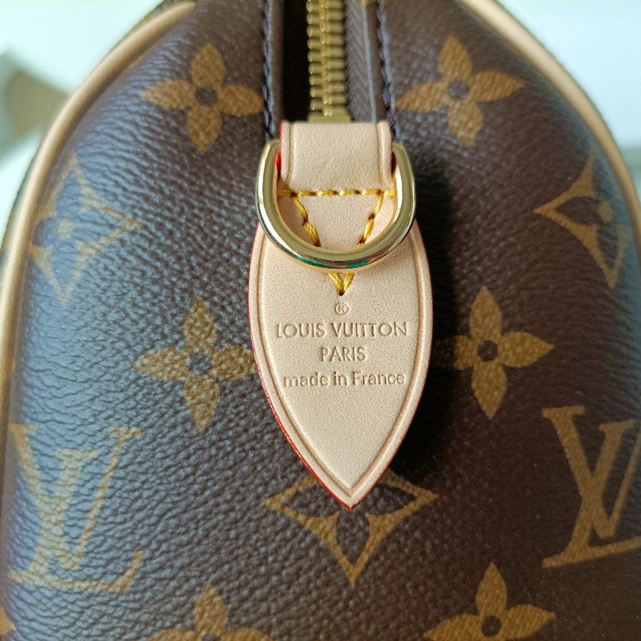 (9.9成新) LV speedy 20 monogram,米色寬背帶,大全配-11