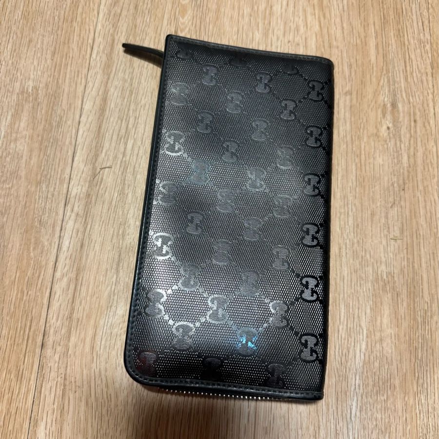 Gucci雙G亮面L型拉鍊長夾-2