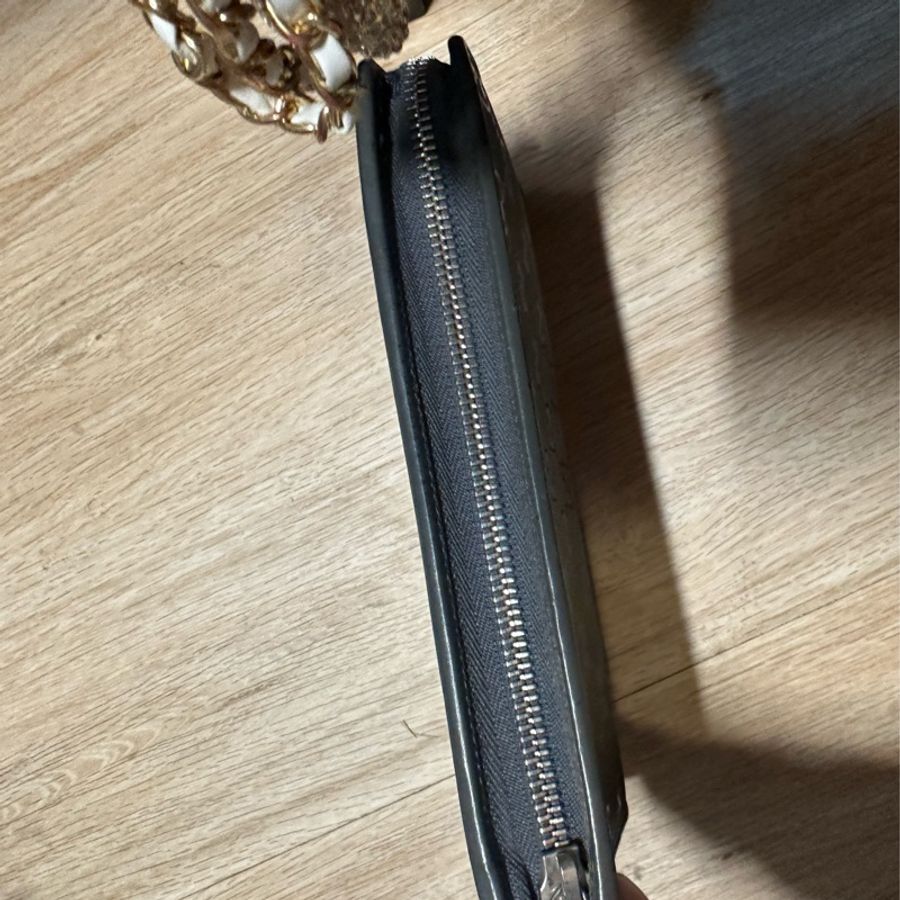 Gucci雙G亮面L型拉鍊長夾-9