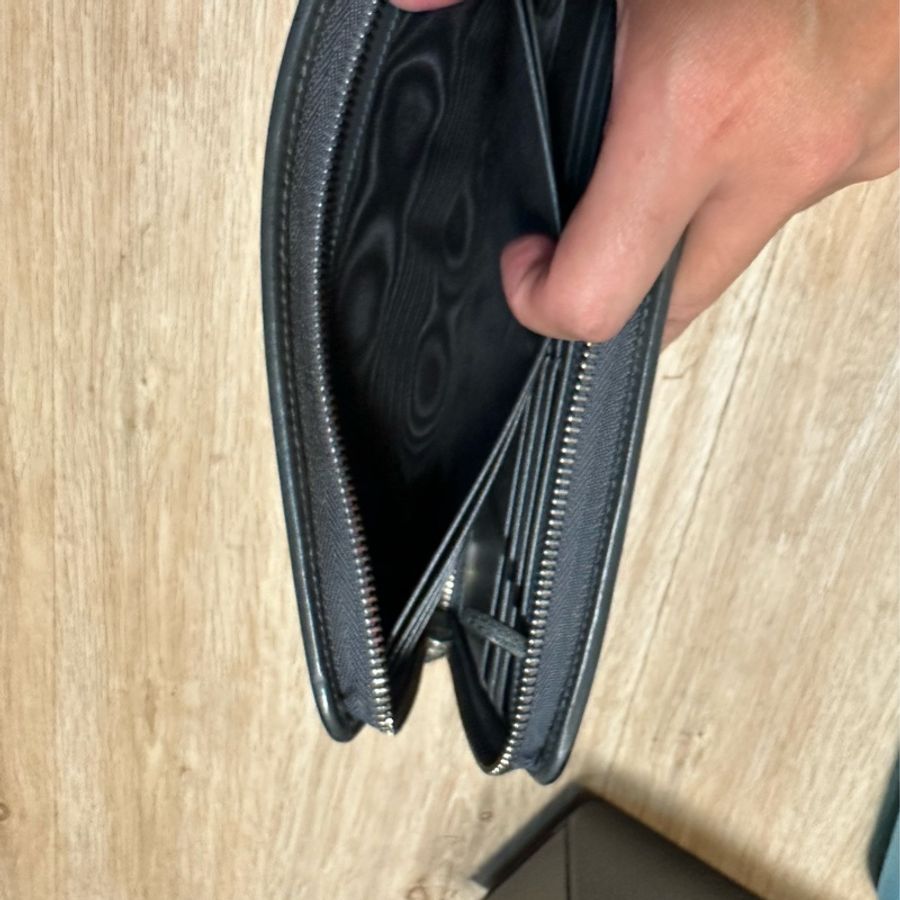 Gucci雙G亮面L型拉鍊長夾-11