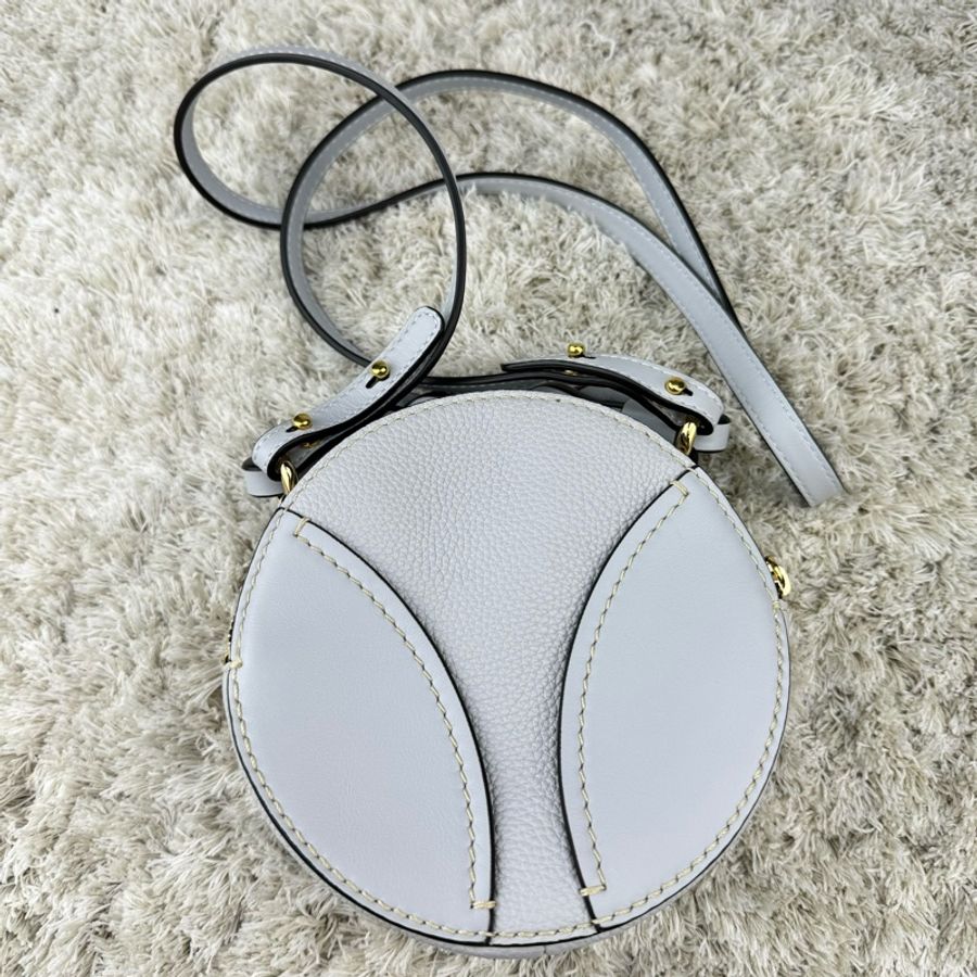 CHLOE MINI DARIA系列燙印LOGO迷你雙層圓餅包(寶寶藍) ⭕️全新閒置品⭕️-9
