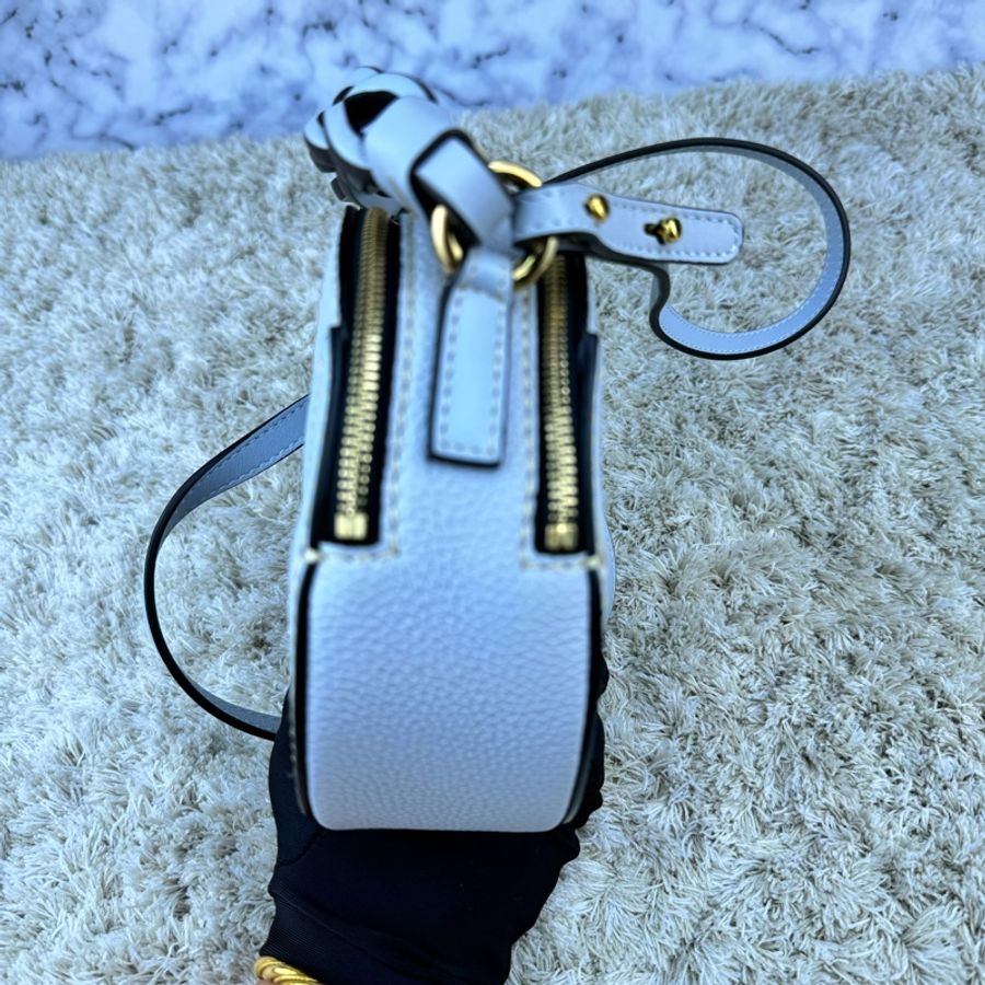 CHLOE MINI DARIA系列燙印LOGO迷你雙層圓餅包(寶寶藍) ⭕️全新閒置品⭕️-12
