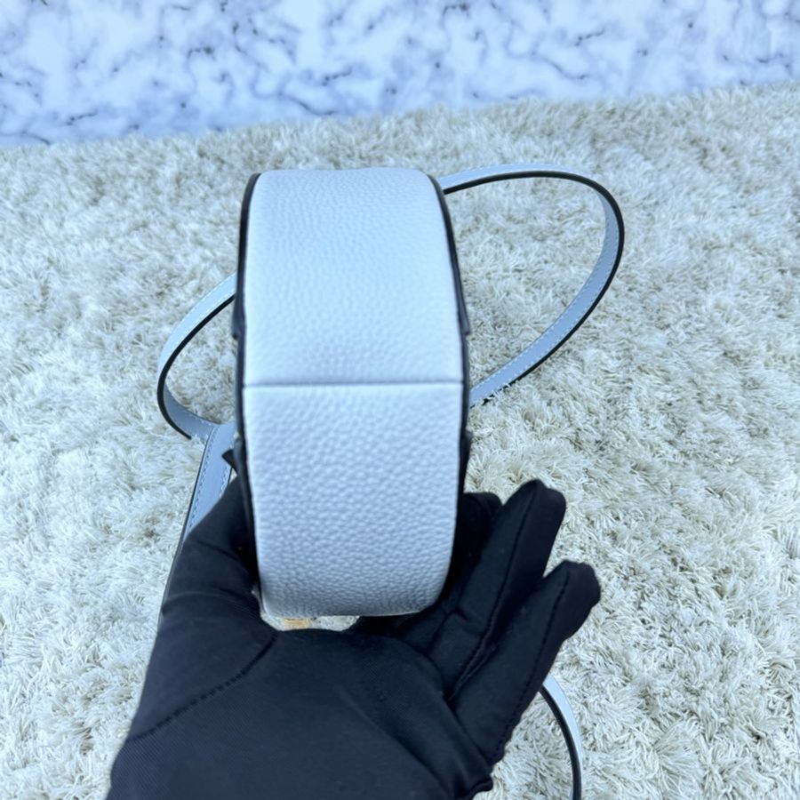 CHLOE MINI DARIA系列燙印LOGO迷你雙層圓餅包(寶寶藍) ⭕️全新閒置品⭕️-13
