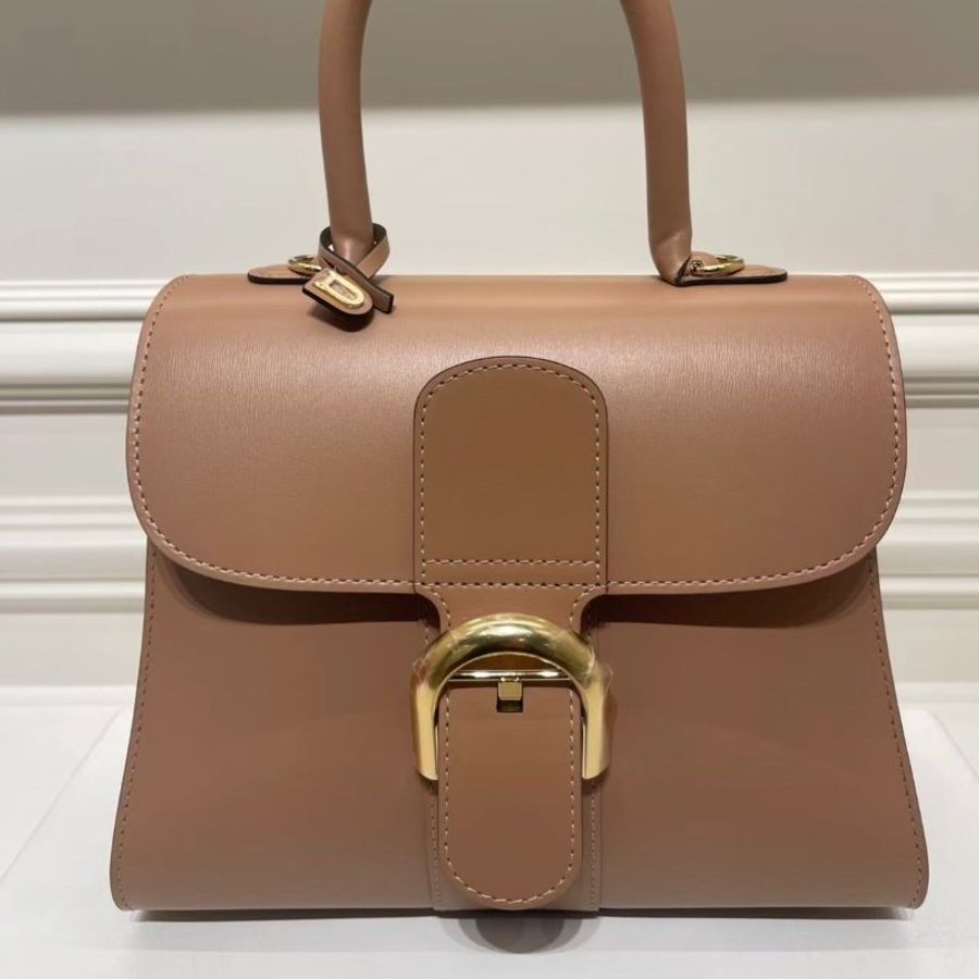 Delvaux Box 小牛皮 Brillant PM 包 奶茶棕色-0