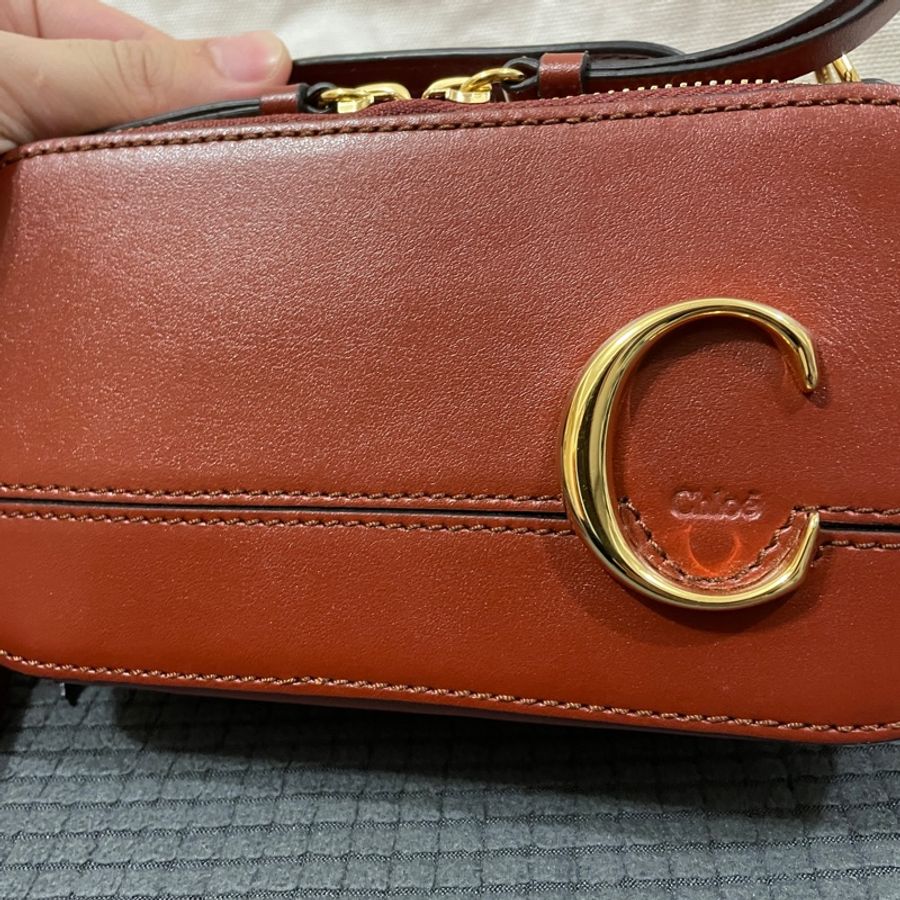 Chloe 蔻依  C Vanity 迷你款 C bag 相機包 棕色 咖啡色 熱門款 手提包-2