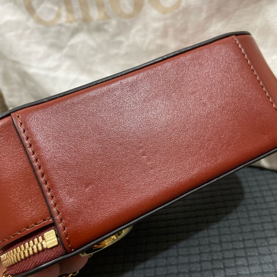 Chloe 蔻依  C Vanity 迷你款 C bag 相機包 棕色 咖啡色 熱門款 手提包-9