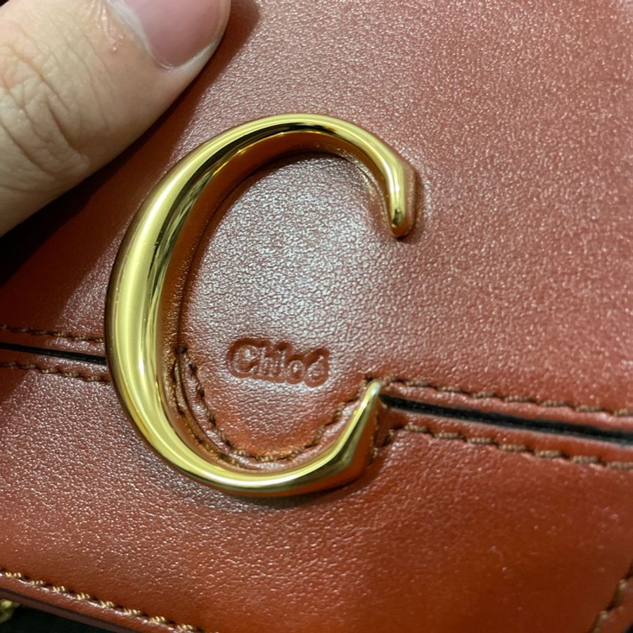 Chloe 蔻依  C Vanity 迷你款 C bag 相機包 棕色 咖啡色 熱門款 手提包-18