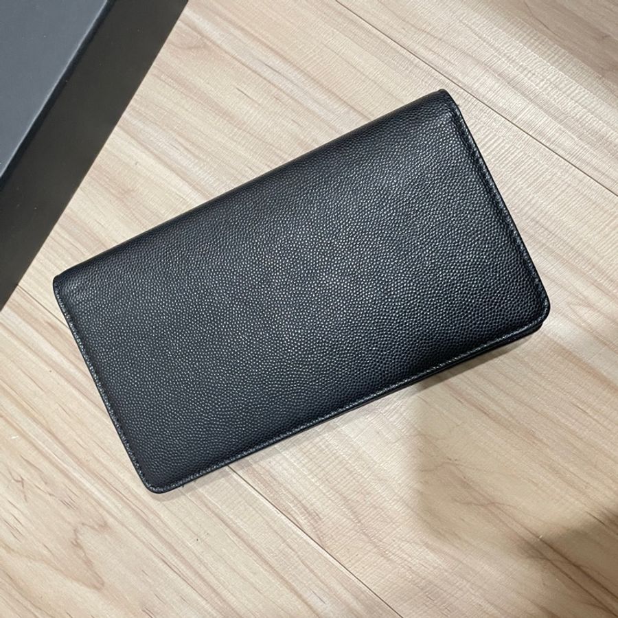 Chanel 大logo長夾-荔枝皮-4
