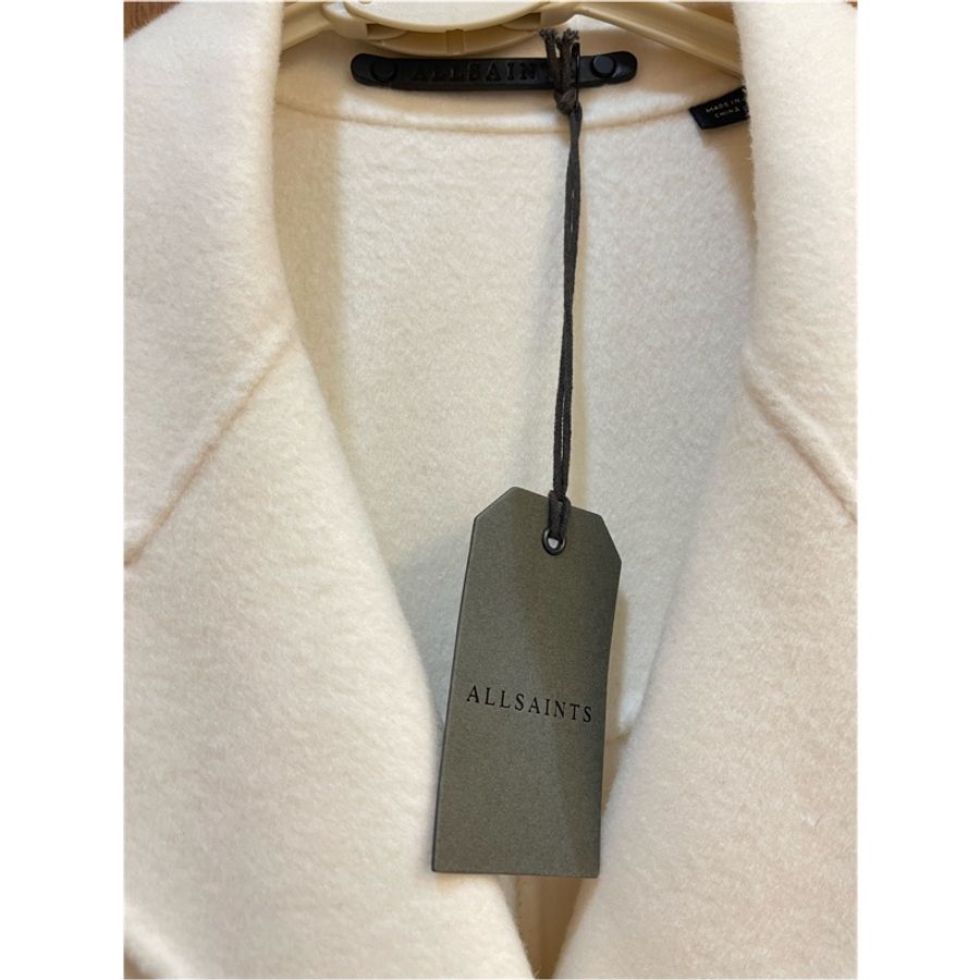 ALLSAINTS 羊毛Hazel Coat Ivory White-2