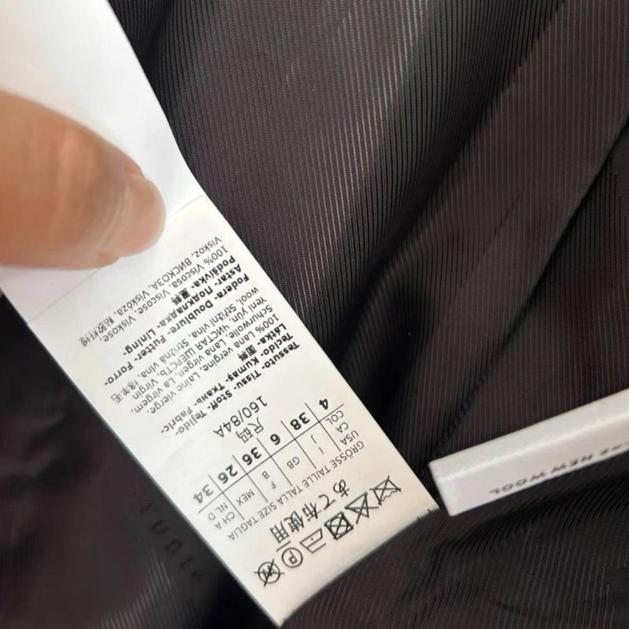 maxmara 黑色羊毛大衣外套 全新有吊牌34號胸圍94衣長86-2