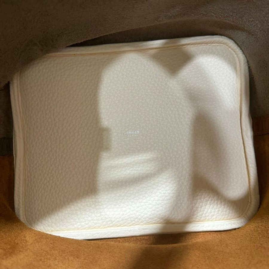 (降價) Hermes Picotin 22 菜籃子 大象灰 金棕 奶昔白 銀釦 Z刻-5