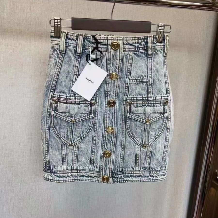 BALMAIN 做舊半身裙  34號 全新有吊牌-0