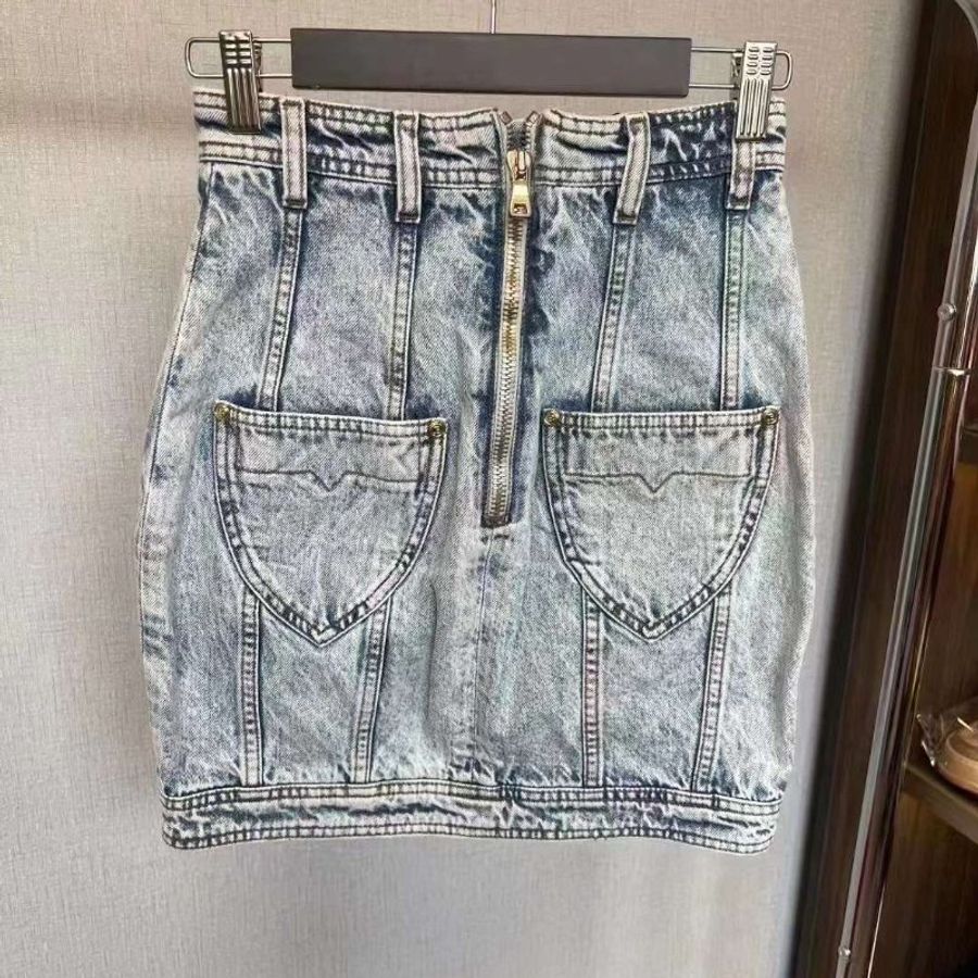 BALMAIN 做舊半身裙  34號 全新有吊牌-2