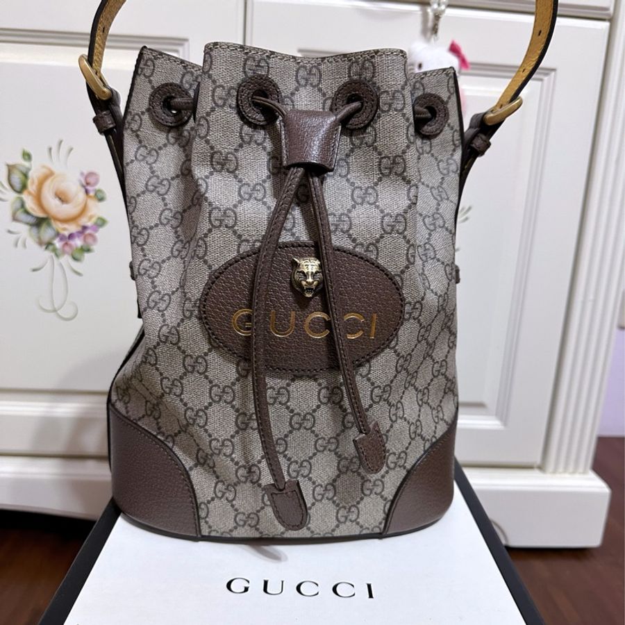 🐯Gucci 虎頭後背/水桶包-0