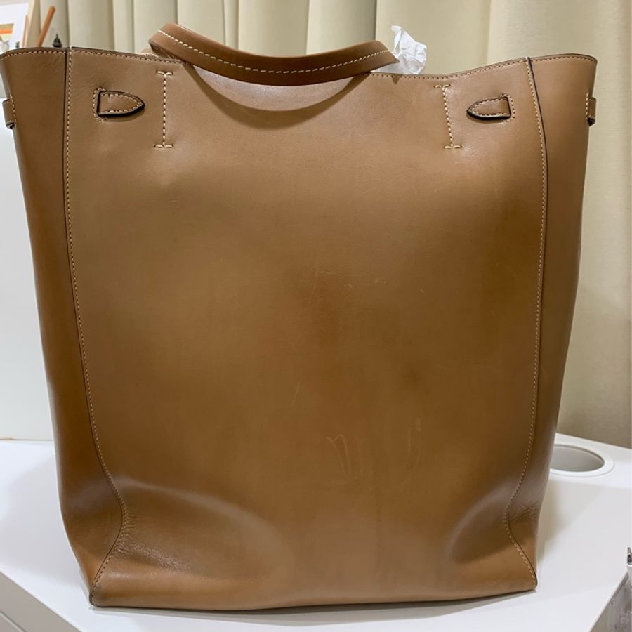 降價售—Céline 舊logo phantom cabas tote 原色牛皮托特包-2